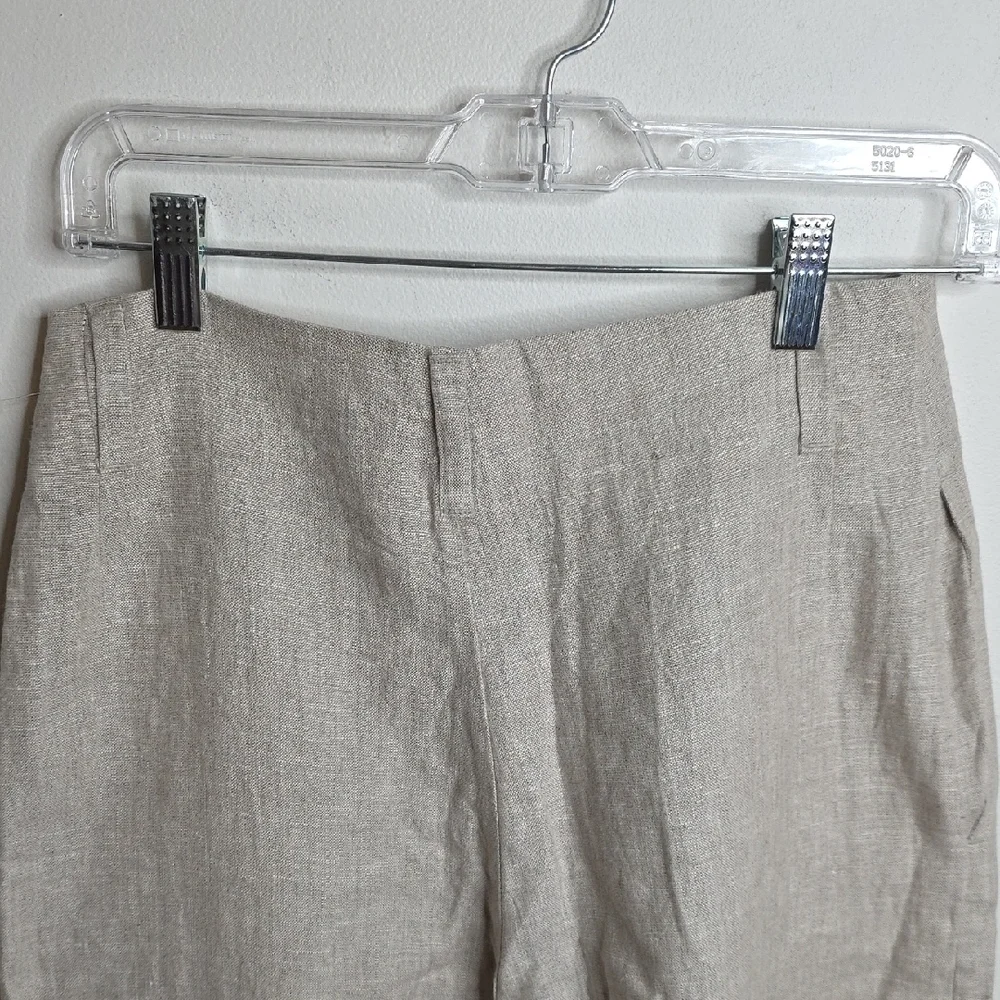 NwT Uqnatu Hollywood Natural 100% Linen Beige Pants Xs - Picture 6 of 8